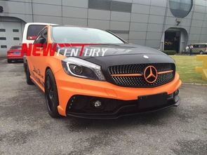 13-15款奔驰A级改装Wald大包围套件 前后保险杠、尾翼与尾喉高清展示